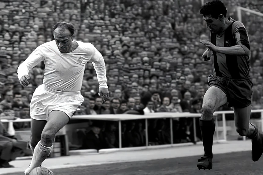 Di Stéfano en un partido contra el FC Barcelon, 1962