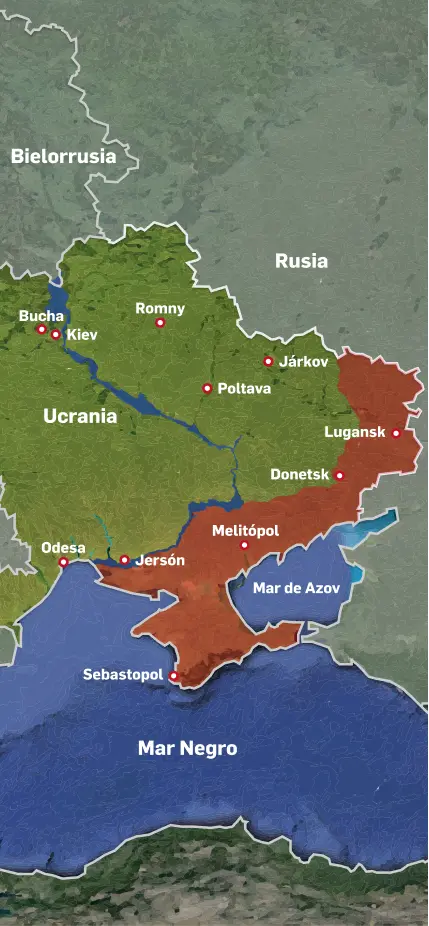 11-11-2022: En una segunda contraofensiva, las tropas ucranianas consiguen forzar un repliegue ruso en Jersón.