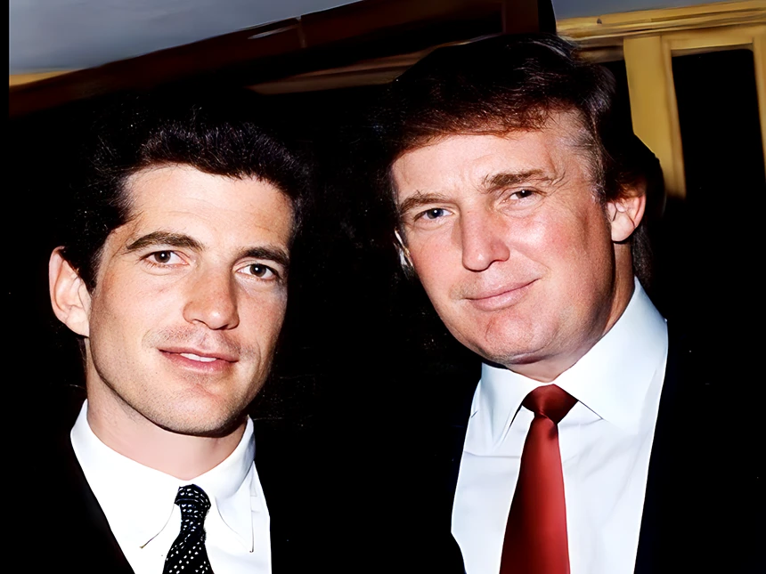 Trump junto a John F. Kennedy Jr