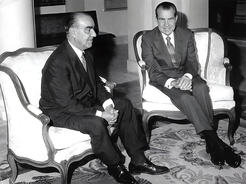 El Almirante Carrero Blanco junto a Richard Nixon