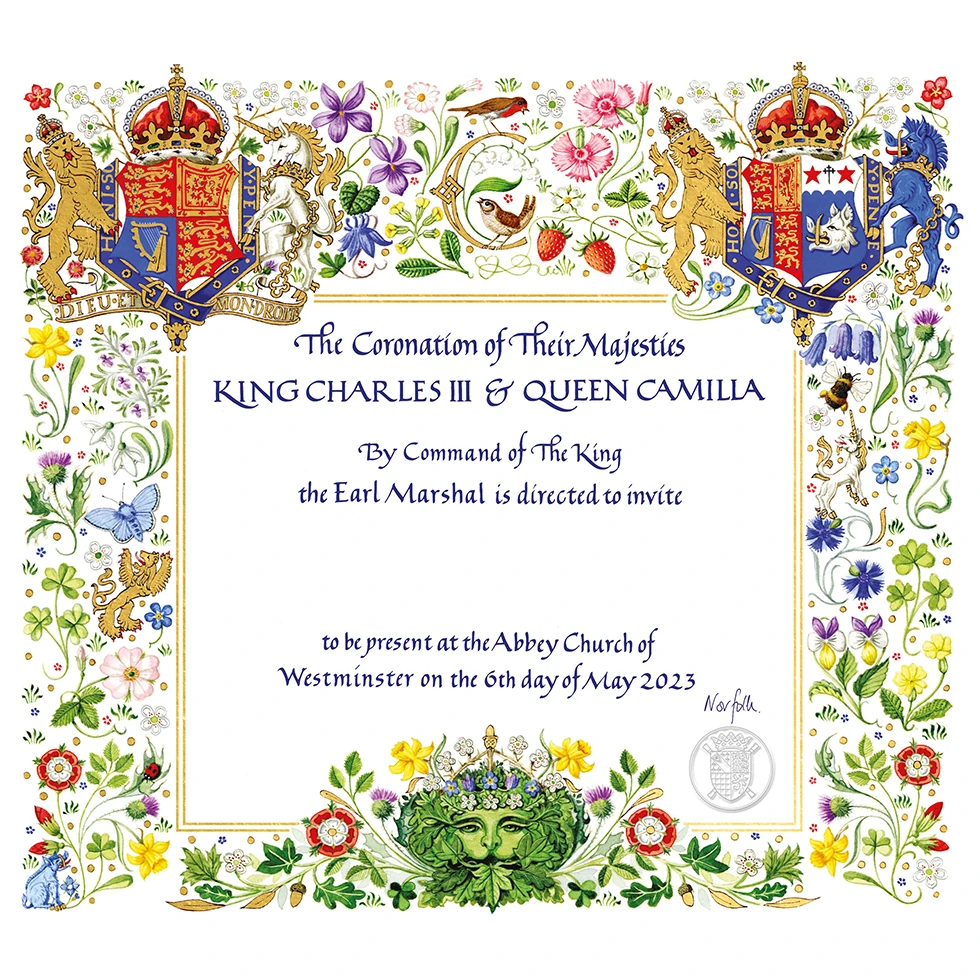 Invitación para la Coronación de Carlos III