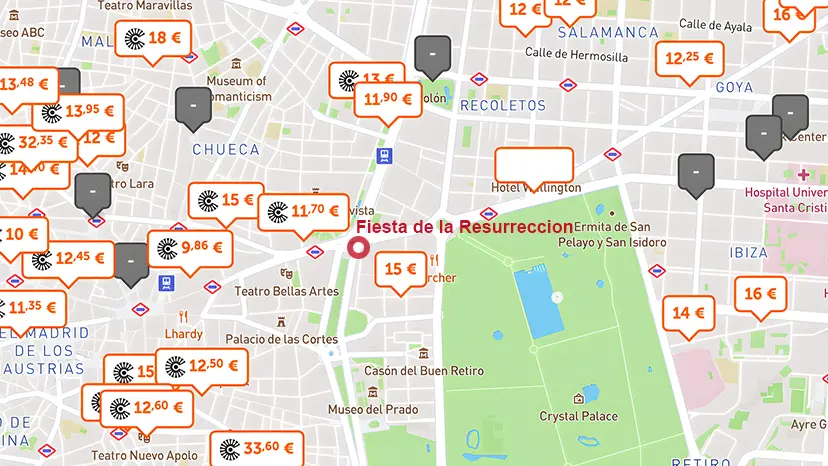 Parking en Madrid para la Fiesta de la Resurrección
