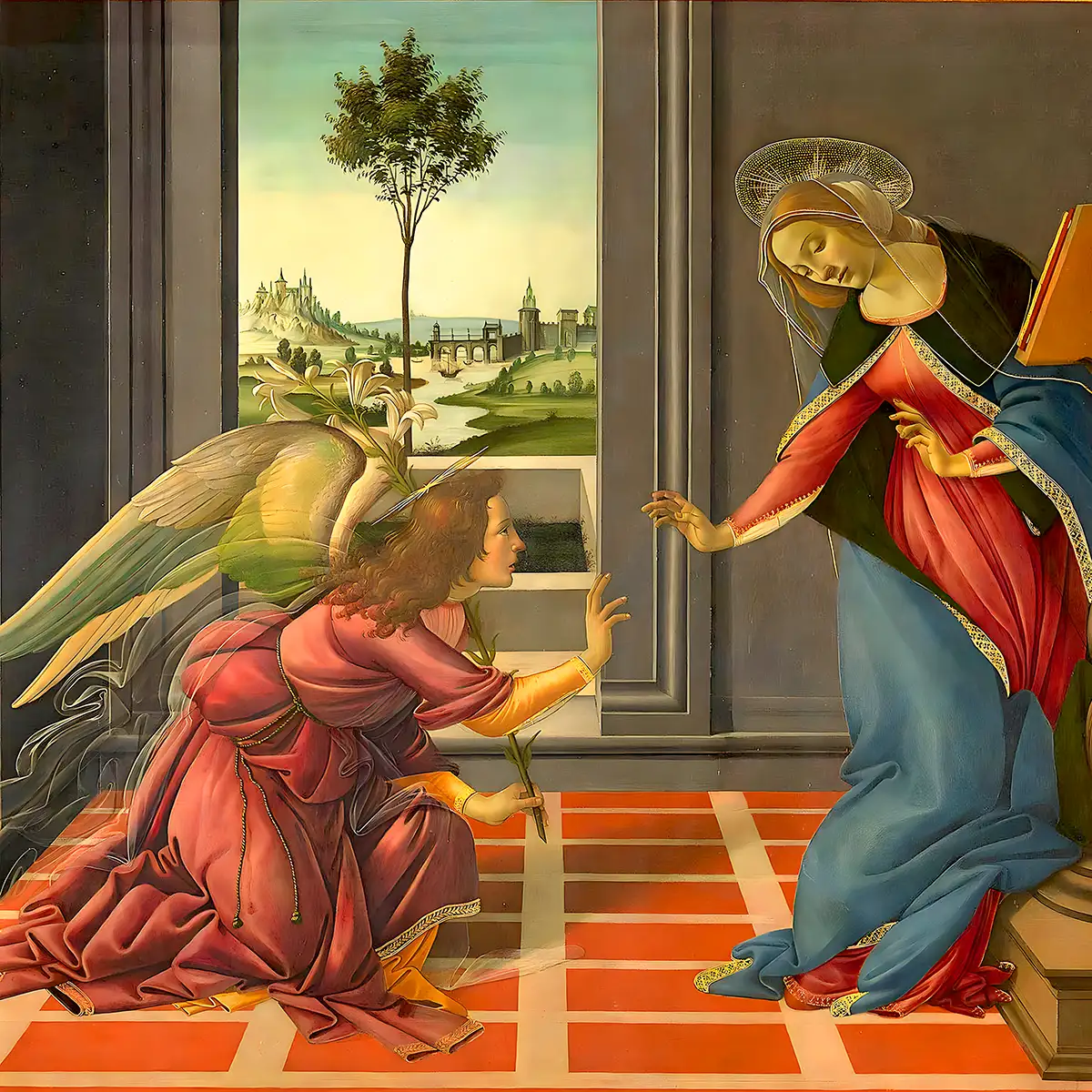 Anunciación, de Sandro Botticelli