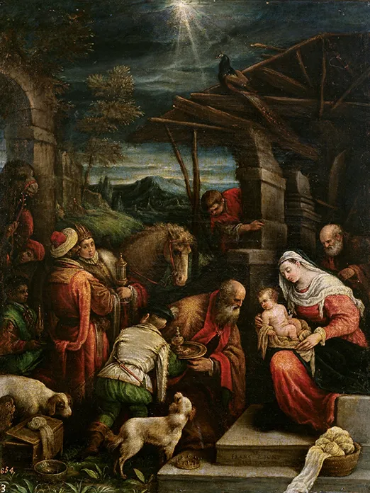 Adoración de los Reyes Magos, de Francesco Bassano