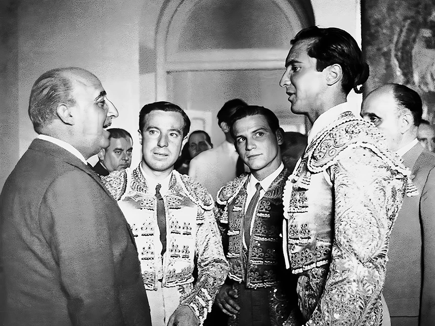Franco y Luis Miguel Dominguín (1949)