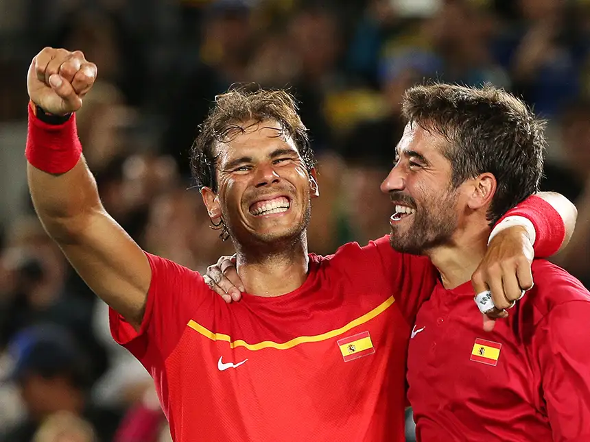 Rafa Nadal y Marc López celebran el oro en Río 2016