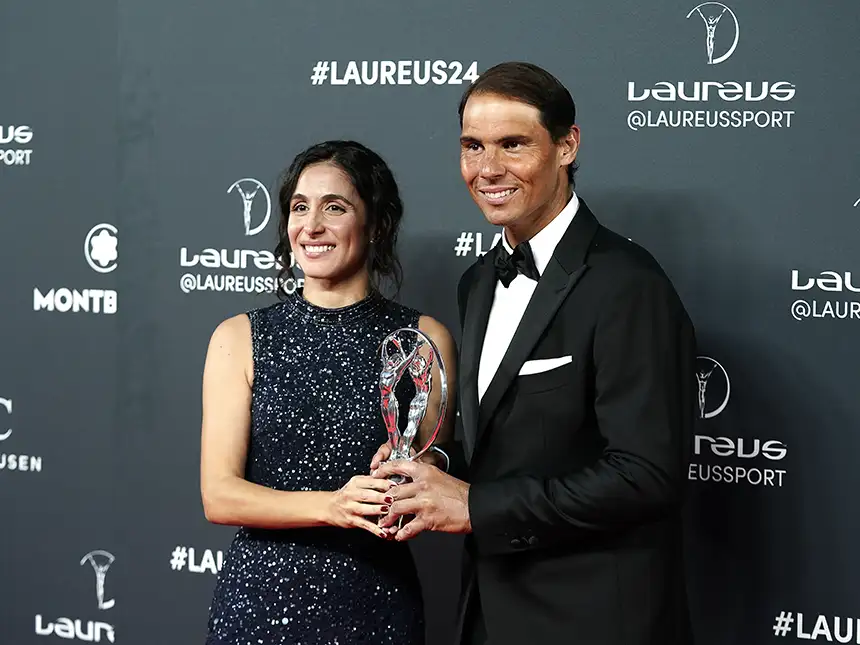 Xisca Perelló y Rafa Nadal reciben el premio Laureus (2024)