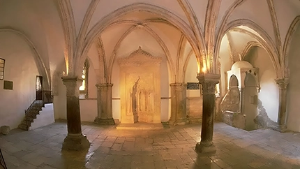 Interior del Cenáculo en Jerusalén