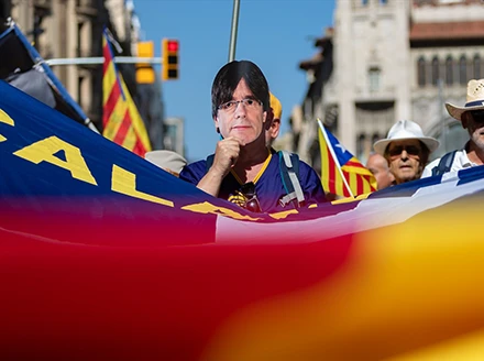 Una manifestación por la independencia de Cataluña
